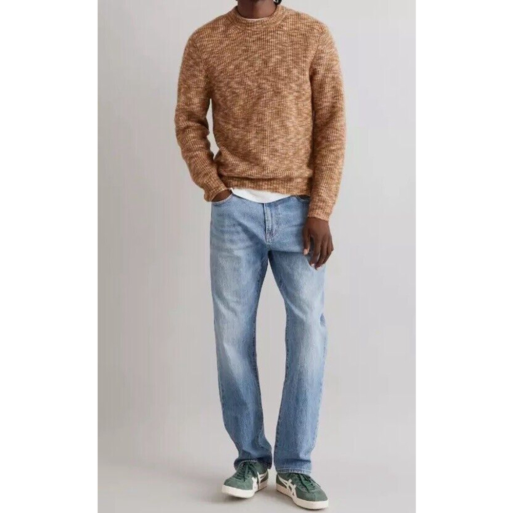 Madewell Men's Oversized Sweater Size XL Wool Blend Space Dyed Butterscotch New‎